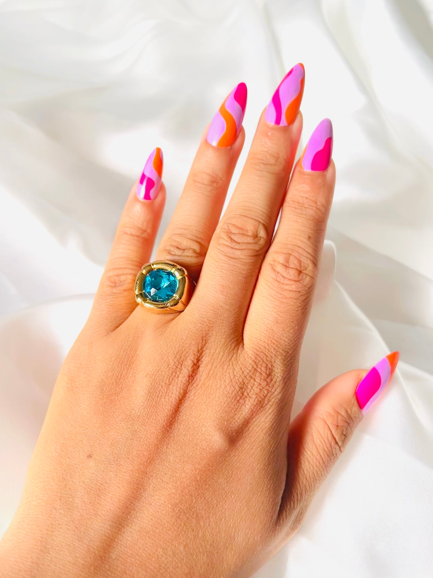 Bague Oslo cristal bleu
