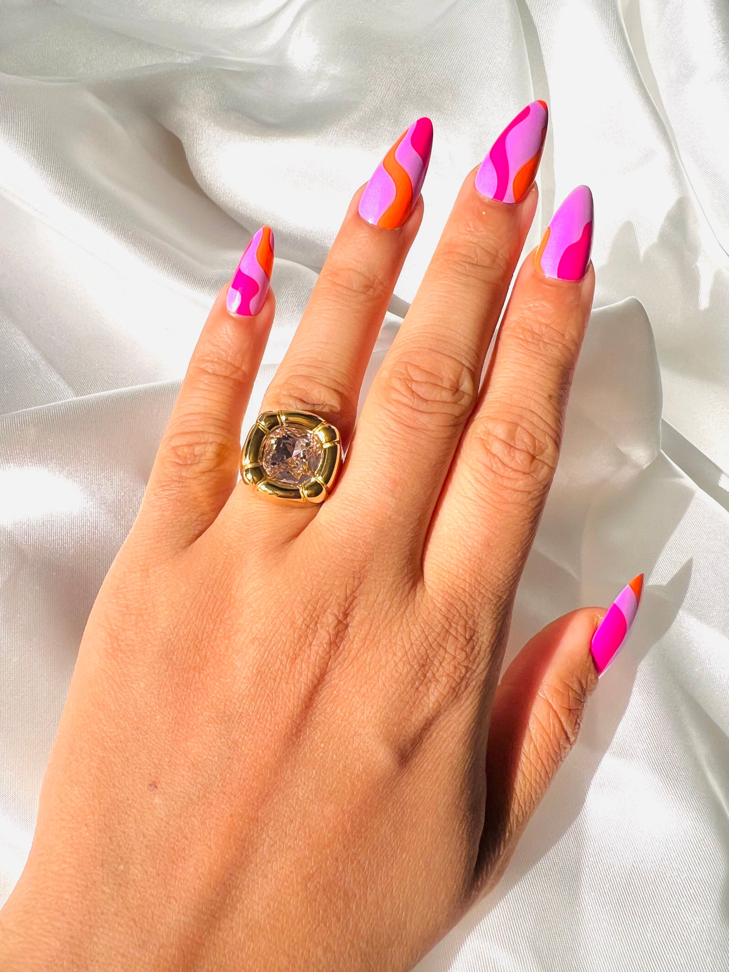 Bague Oslo cristal rose