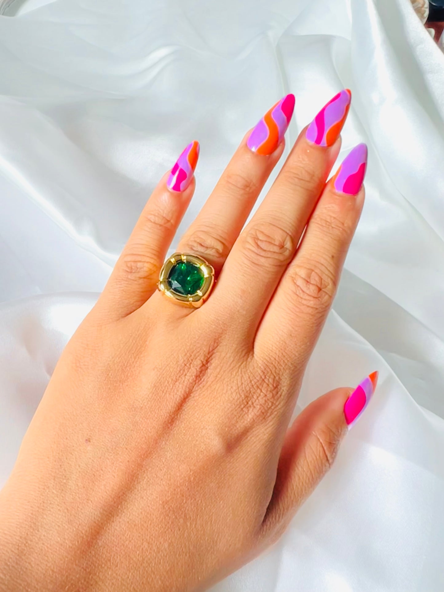 Bague Oslo cristal vert
