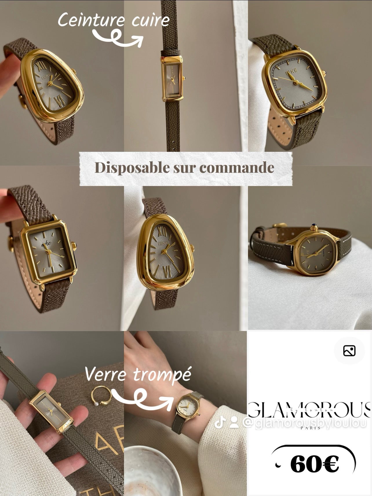 Montre vintage disponible seulement sur commande